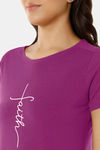 Amante Cotton Loungewear Dress - Magenta Purple — thumbnail 4